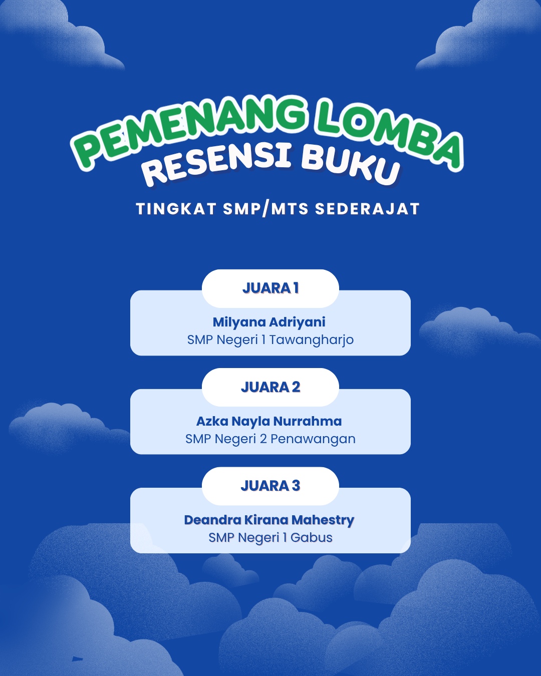 Pengumuman Pemenang Lomba Resensi Buku 2
